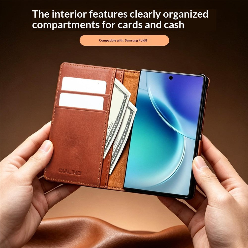 Galaxy Z Fold 8 Leather Sleeve Case with Landscape Stand – View 9