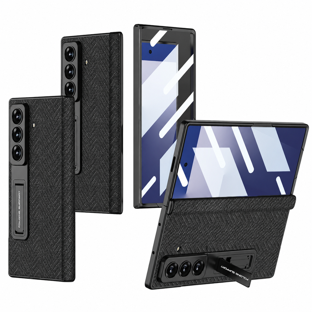 Galaxy Z Fold 8 Linen Fabric Case with Folding Kickstand