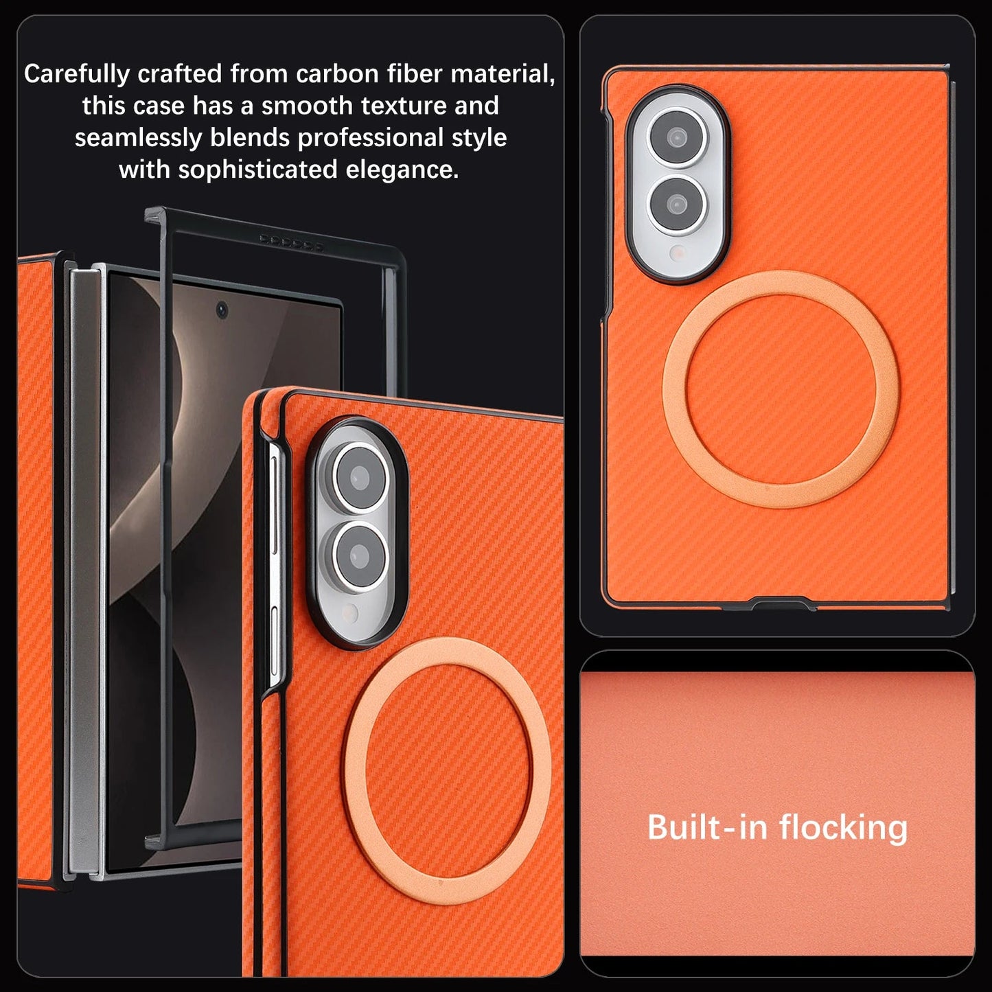 Galaxy Z Fold 8 Slim Carbon Fiber MagSafe Protective Case – View 2