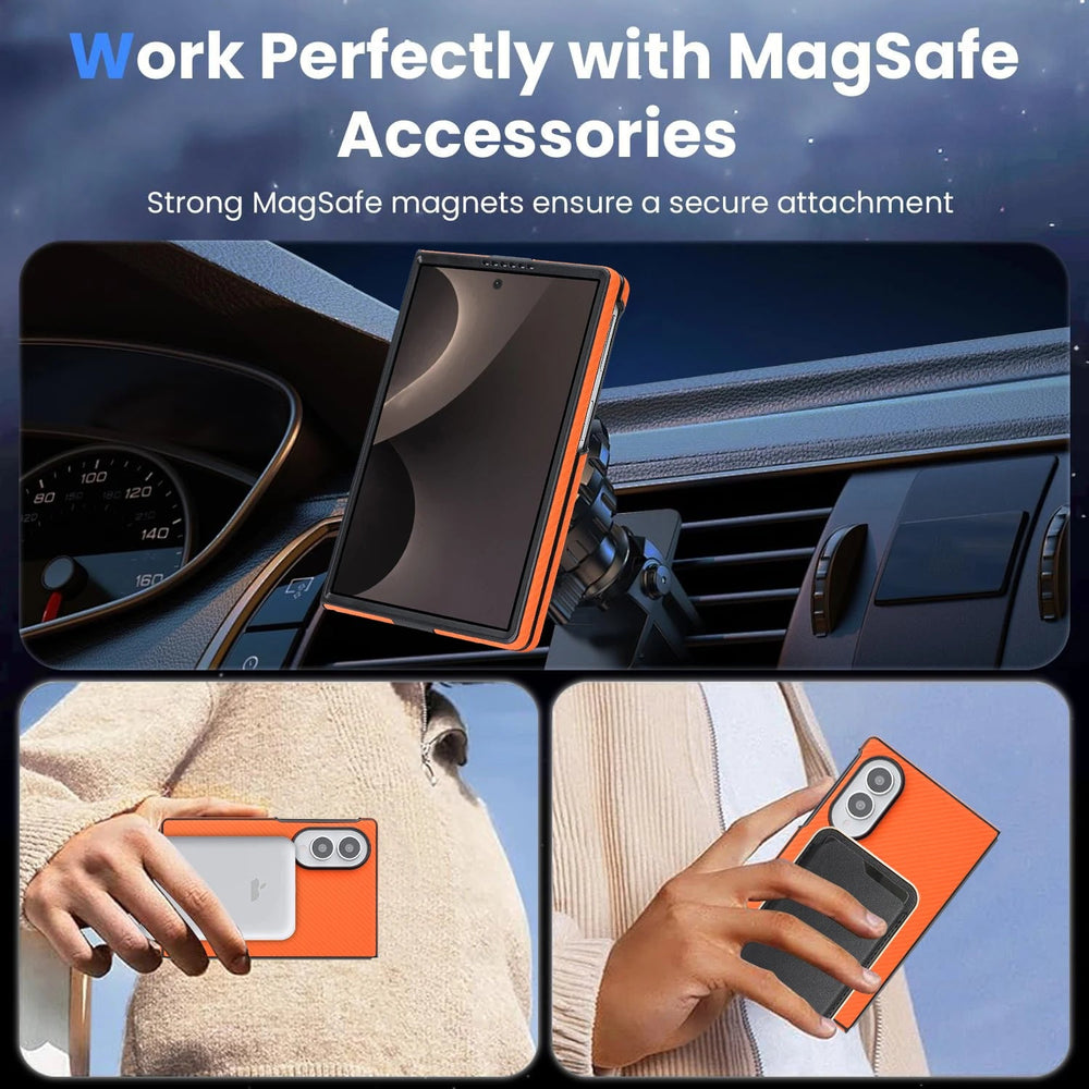 Galaxy Z Fold 8 Slim Carbon Fiber MagSafe Protective Case – View 3