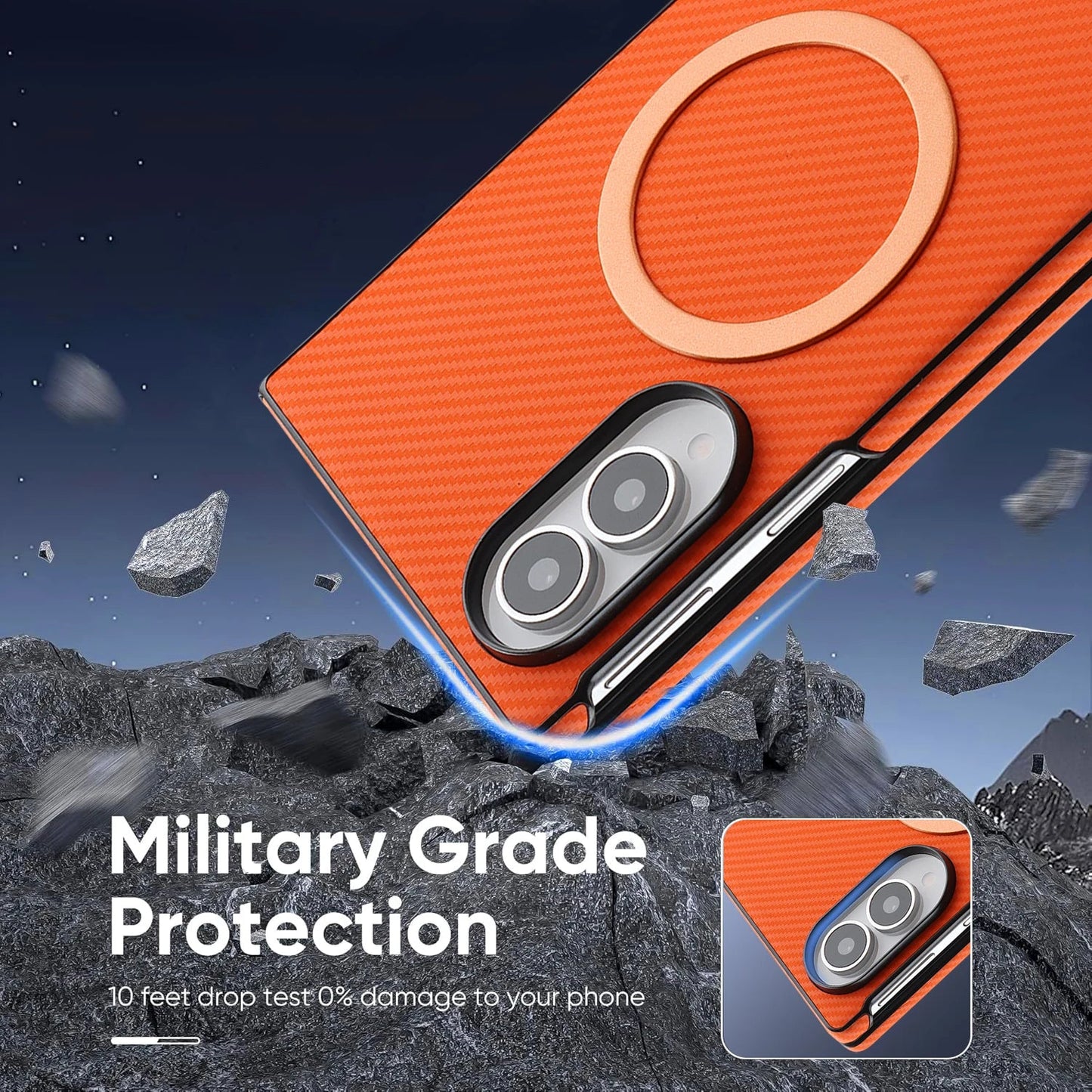 Galaxy Z Fold 8 Slim Carbon Fiber MagSafe Protective Case – View 4