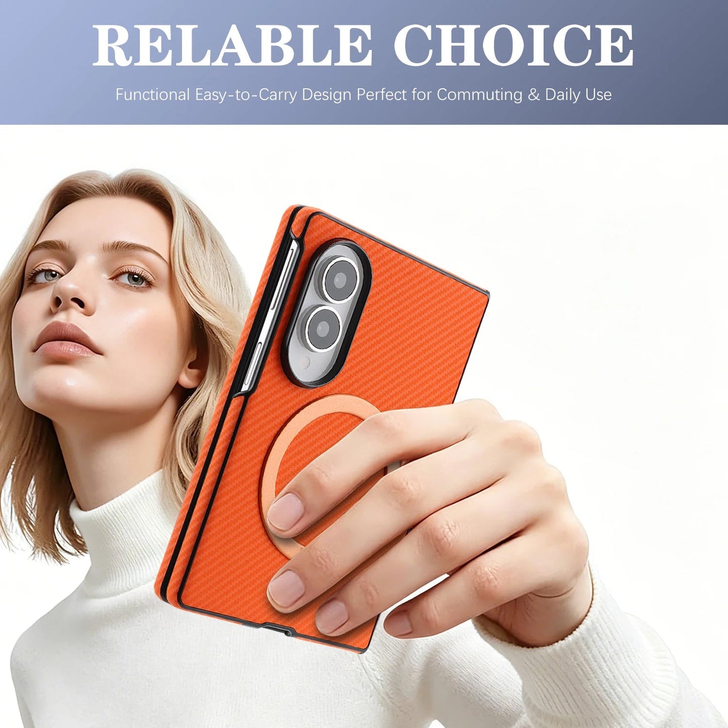 Galaxy Z Fold 8 Slim Carbon Fiber MagSafe Protective Case – View 5