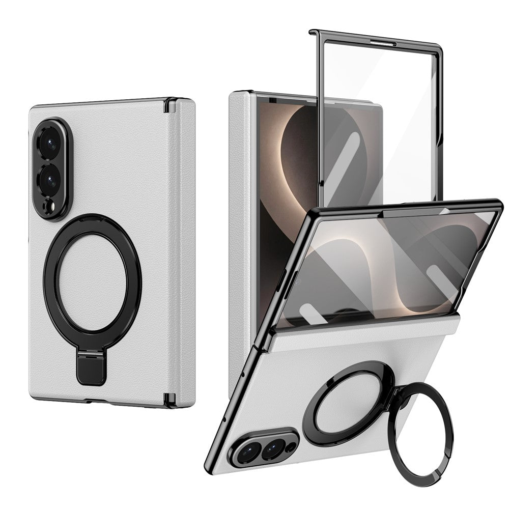 Galaxy Z Fold 8 Slim MagSafe Leather Case with Kickstand Ring – View 5