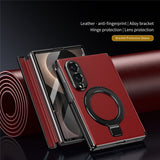 Galaxy Z Fold 8 Slim MagSafe Leather Case with Kickstand Ring – View 7