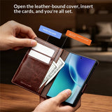 Galaxy Z Fold 8 Ultra Genuine Leather Wallet Case with Stand – View 2