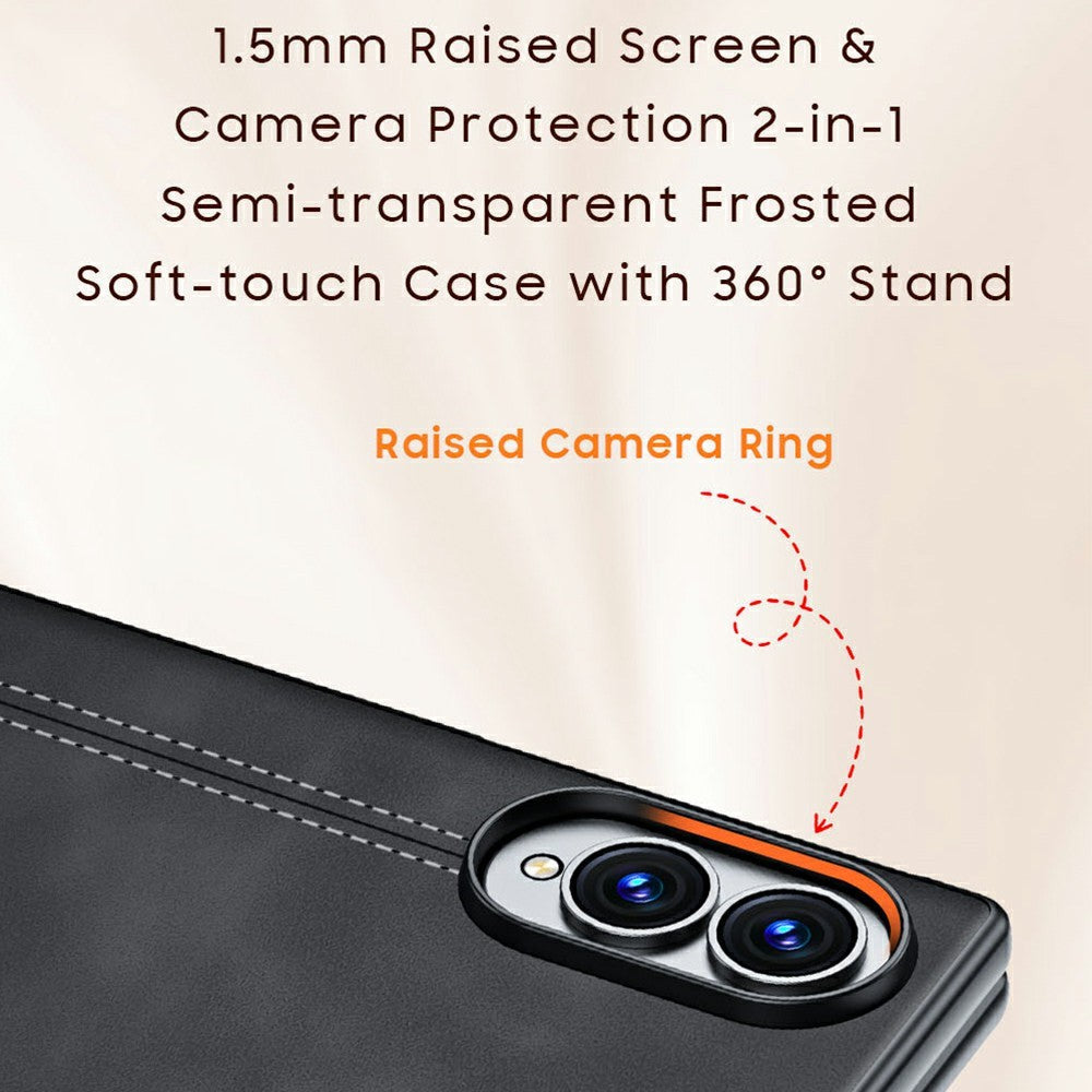 Galaxy Z Fold 8 Ultra Leather Case with Privacy Screen Protector – View 4