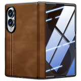 Galaxy Z Fold 8 Ultra Leather Case with Privacy Screen Protector