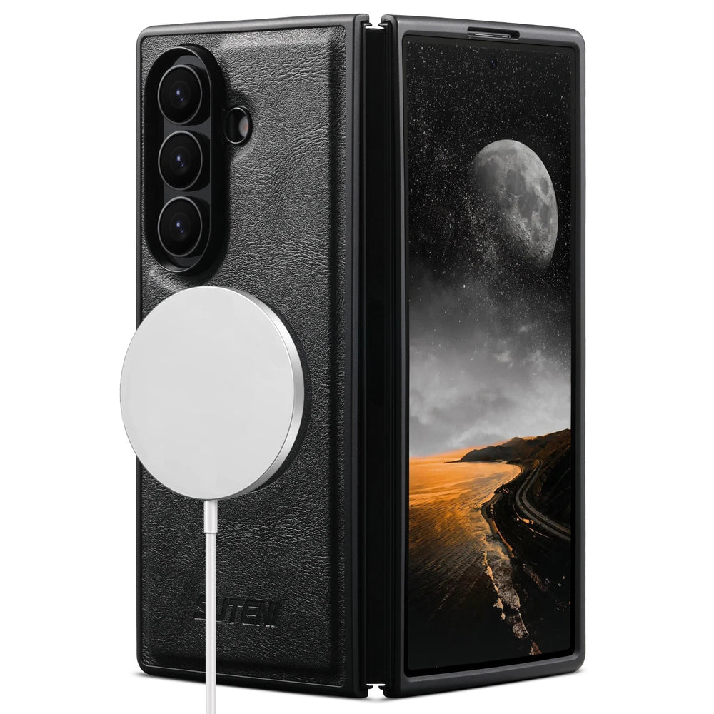 Galaxy Z Fold 8 Ultra Leather Case with Wireless Charging Support – View 2
