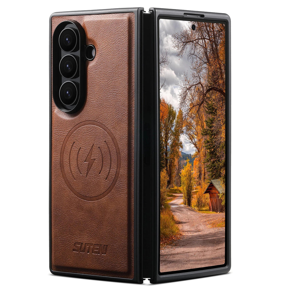 Galaxy Z Fold 8 Ultra Leather Case with Wireless Charging Support – View 7