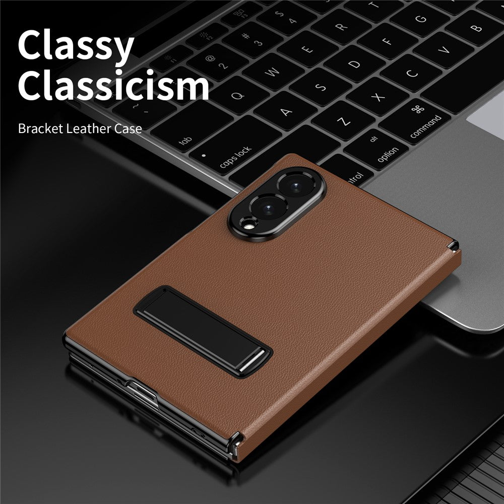 Galaxy Z Fold 8 Ultra Leather Flip Case with Kickstand – View 2