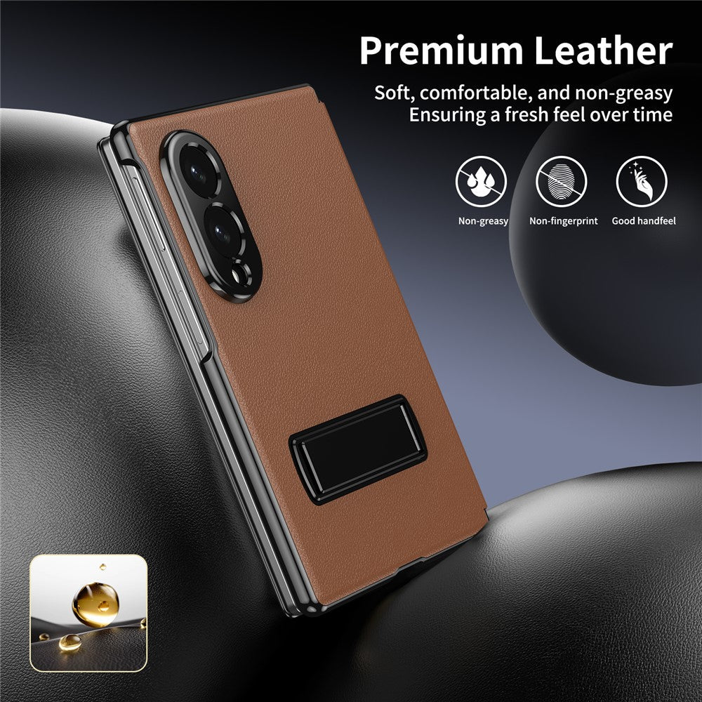 Galaxy Z Fold 8 Ultra Leather Flip Case with Kickstand – View 4