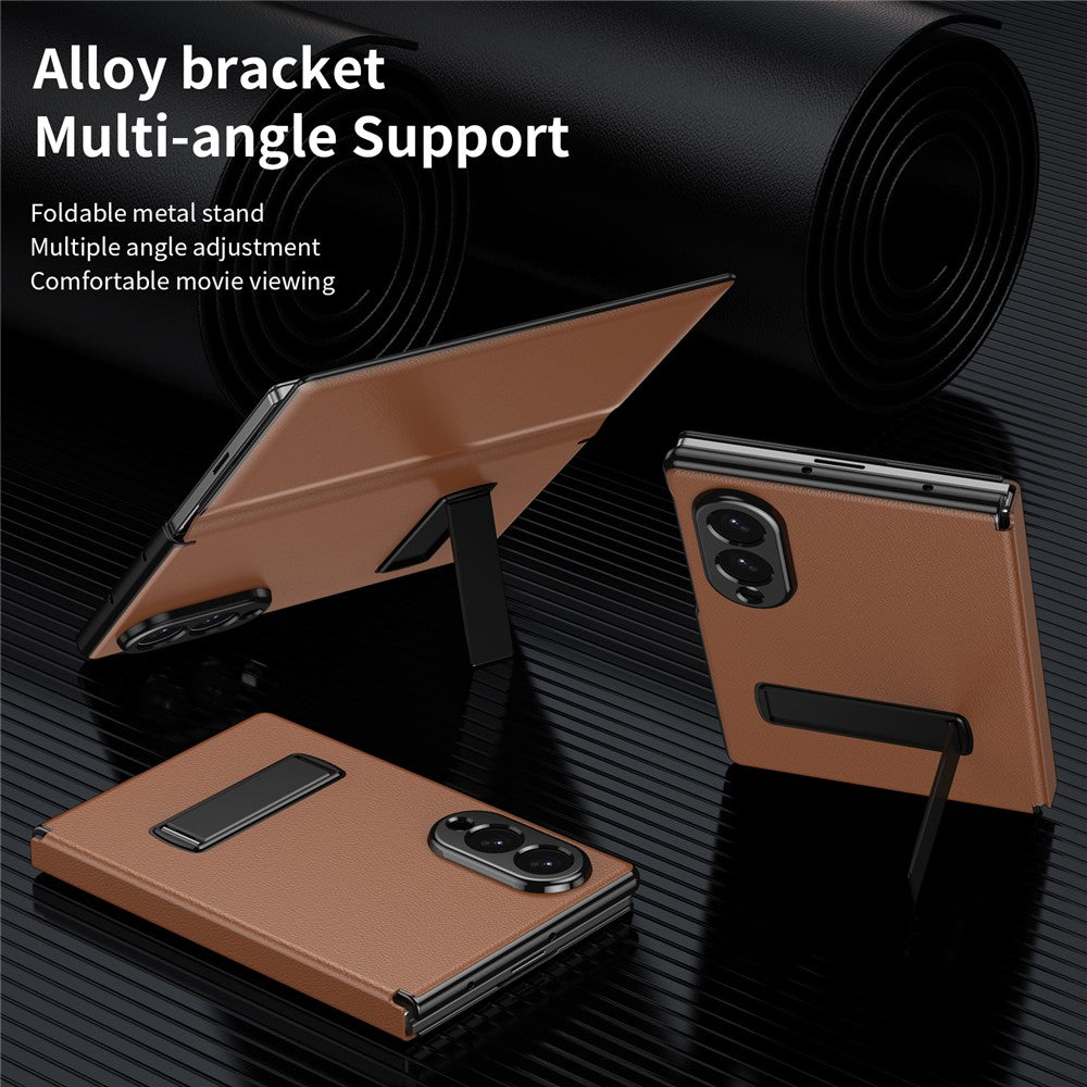 Galaxy Z Fold 8 Ultra Leather Flip Case with Kickstand – View 7