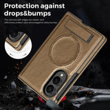 Galaxy Z Fold 8 Ultra Leather MagSafe Case with Kickstand – View 5