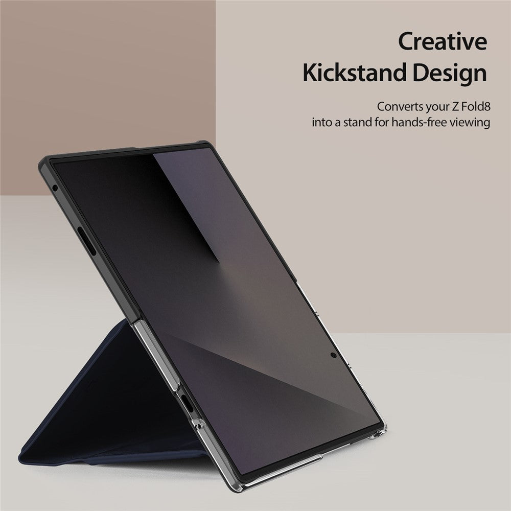 Galaxy Z Fold 8 Ultra Leather Wallet Case with Fold-Out Kickstand – View 4