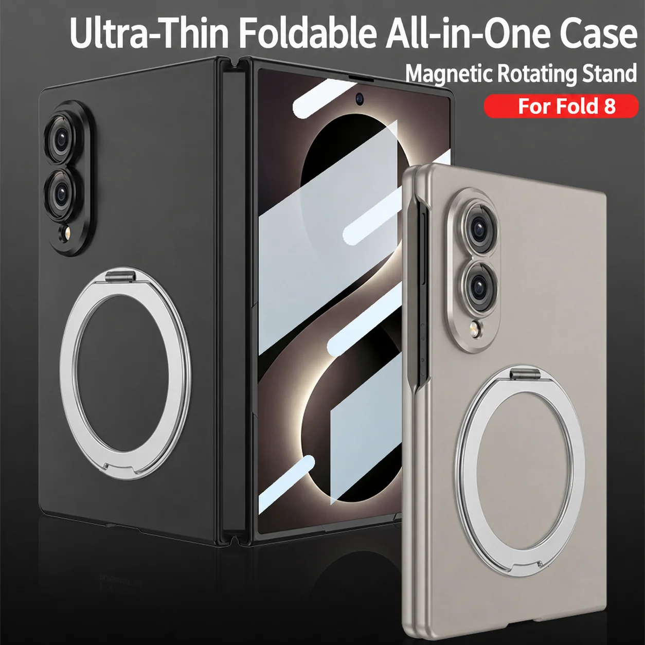 Galaxy Z Fold 8 Ultra MagSafe Case with Rotating Ring Stand – View 3