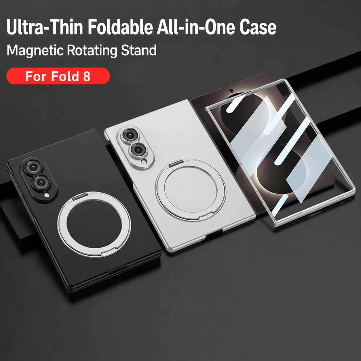 Galaxy Z Fold 8 Ultra MagSafe Case with Rotating Ring Stand – View 6
