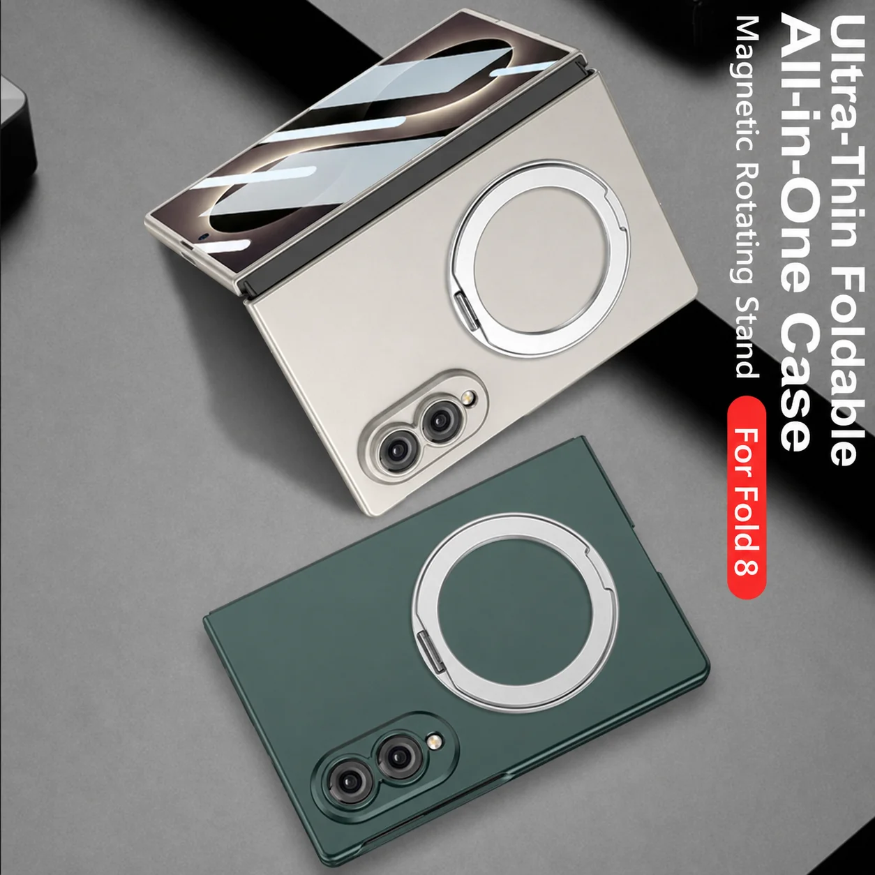 Galaxy Z Fold 8 Ultra MagSafe Case with Rotating Ring Stand – View 7