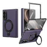 Galaxy Z Fold 8 Ultra Slim MagSafe Leather Case with Kickstand Ring – View 2