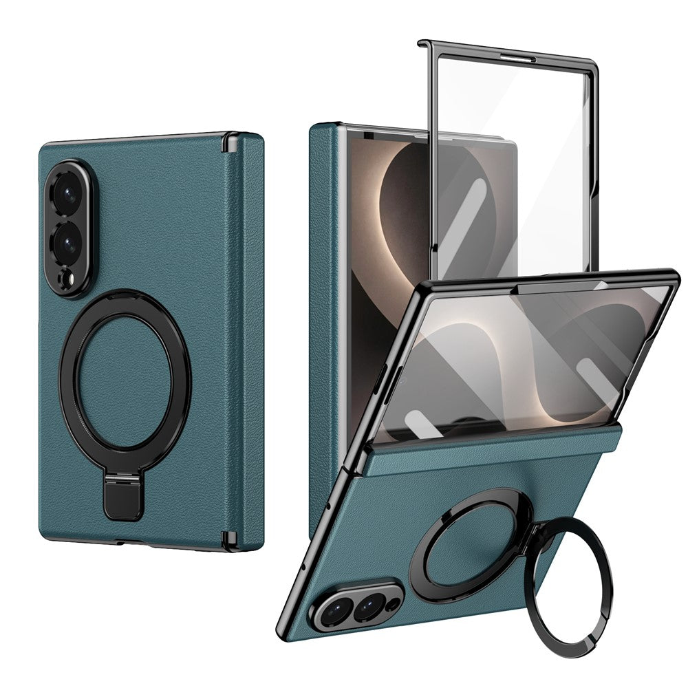 Galaxy Z Fold 8 Ultra Slim MagSafe Leather Case with Kickstand Ring – View 6