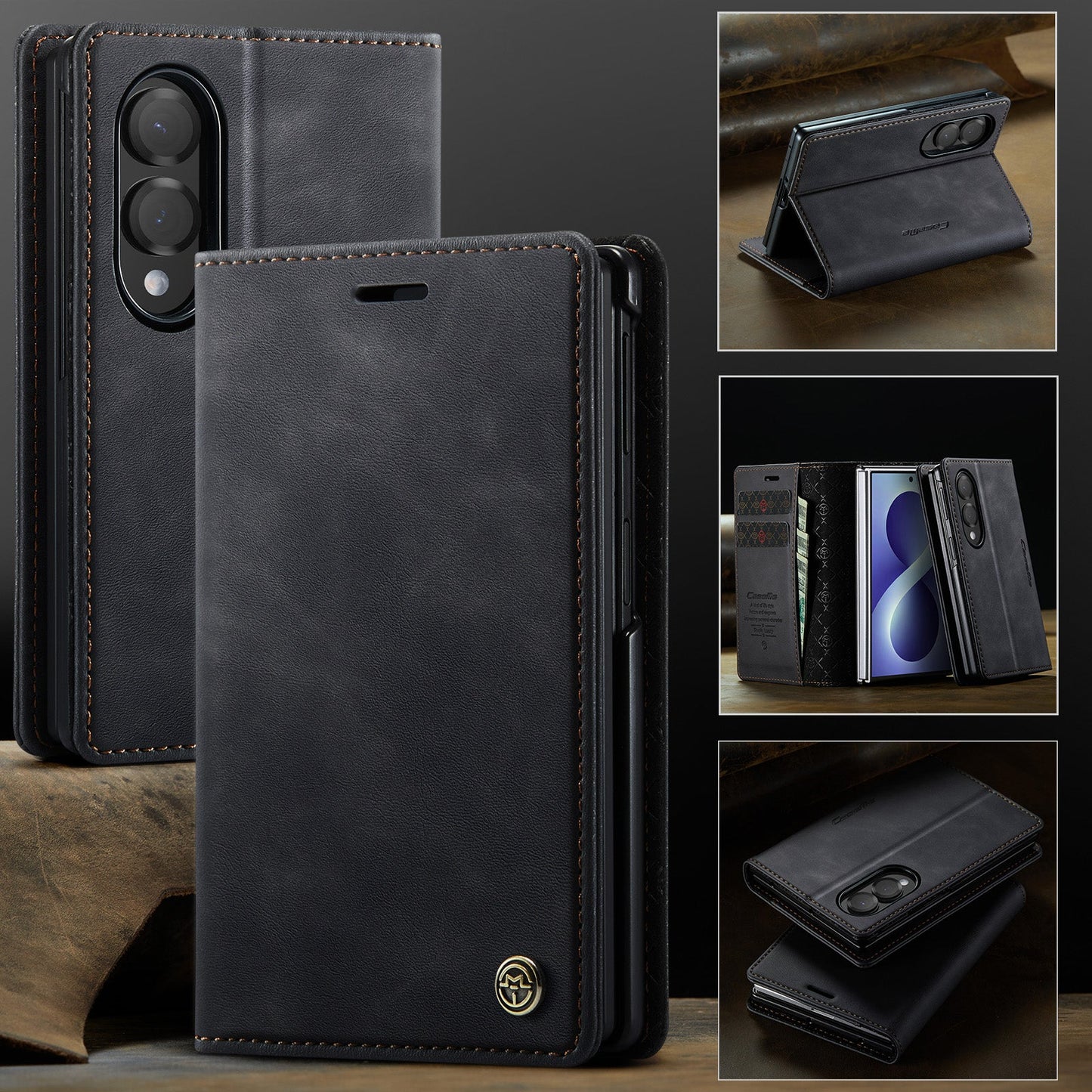 Galaxy Z Fold 8 Ultra Wallet Case with Kickstand and Card Slots – View 4