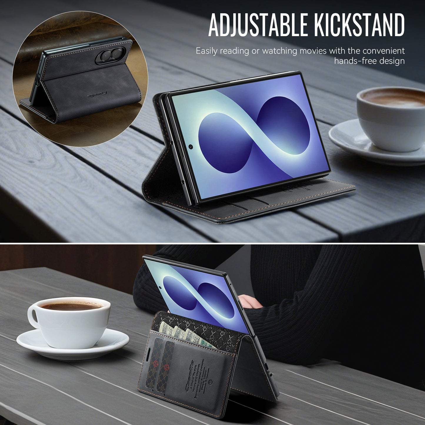 Galaxy Z Fold 8 Ultra Wallet Case with Kickstand and Card Slots – View 5
