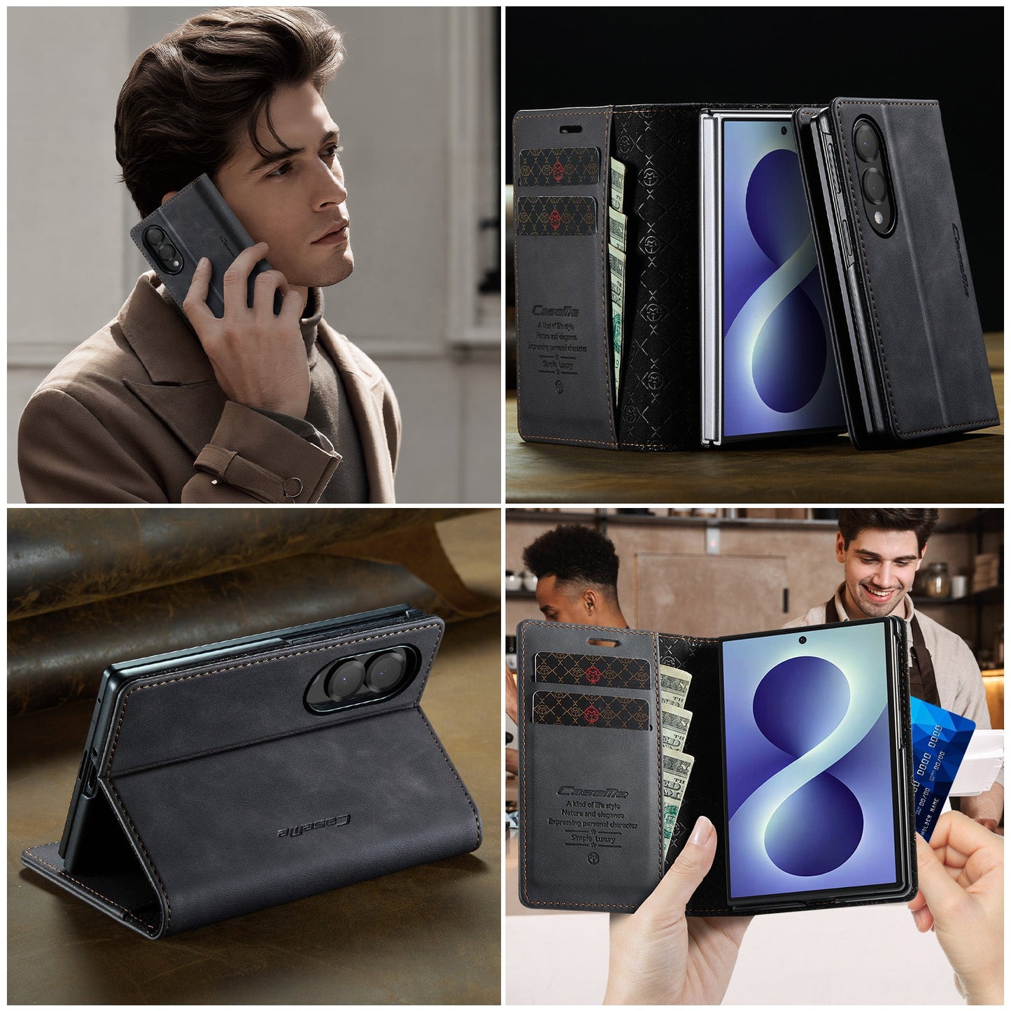 Galaxy Z Fold 8 Wallet Case with Kickstand and Card Slots – View 12
