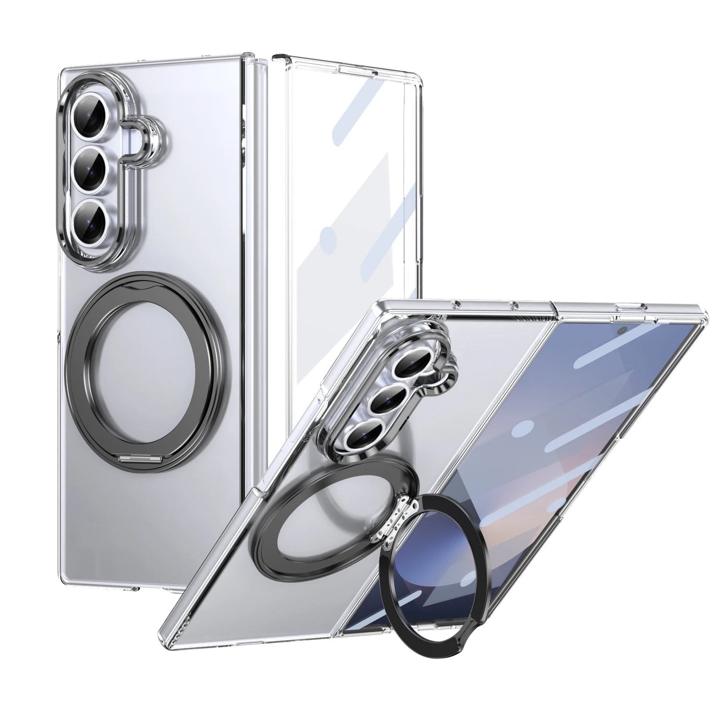 360° Magnetic Clear Ring Holder Case