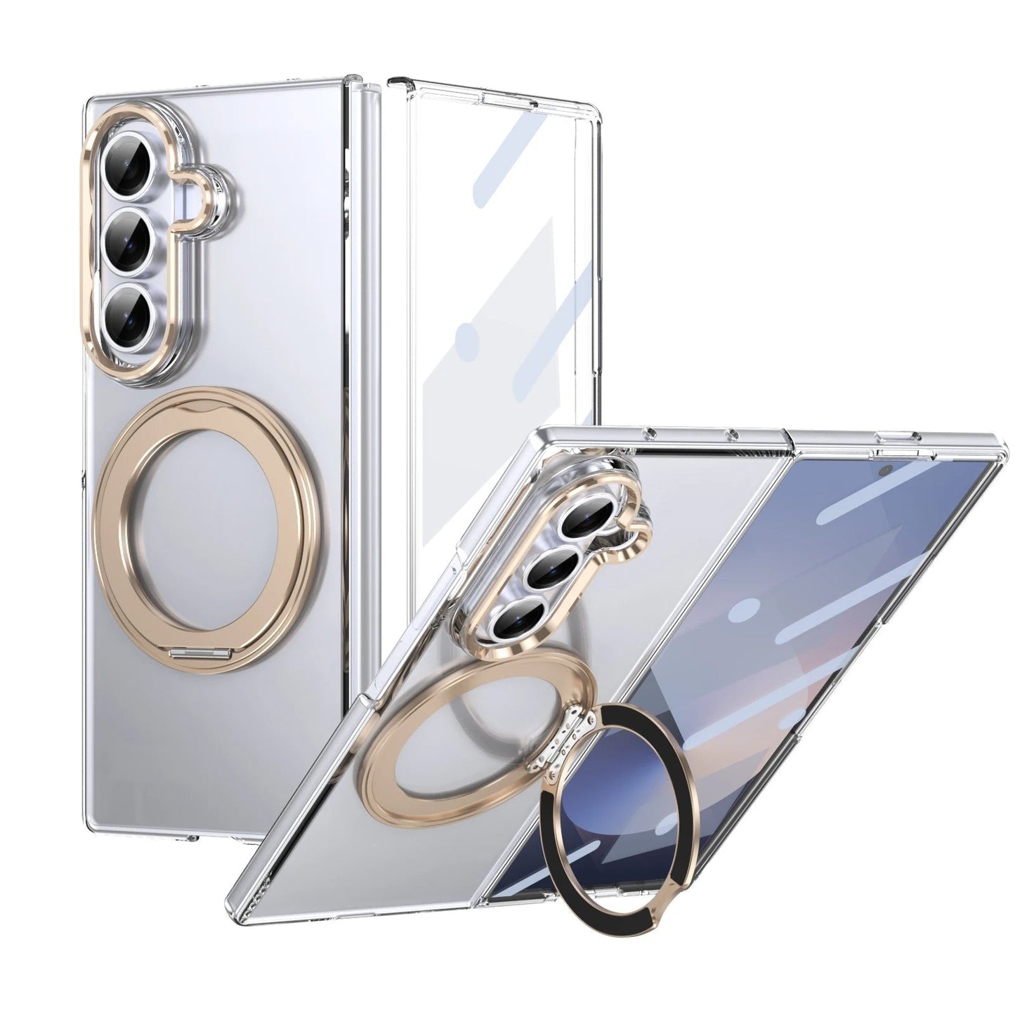 360° Magnetic Clear Ring Holder Case