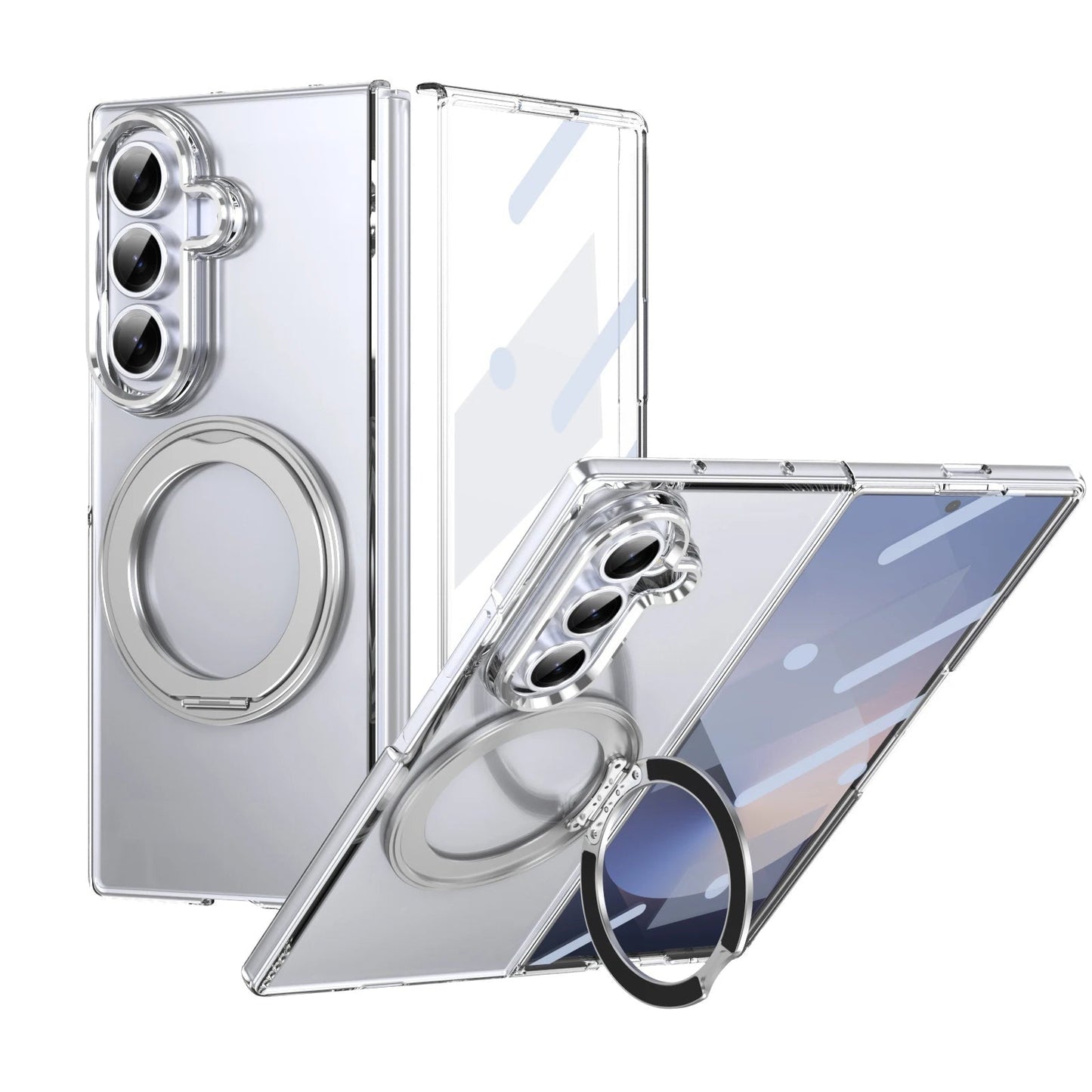 360° Magnetic Clear Ring Holder Case