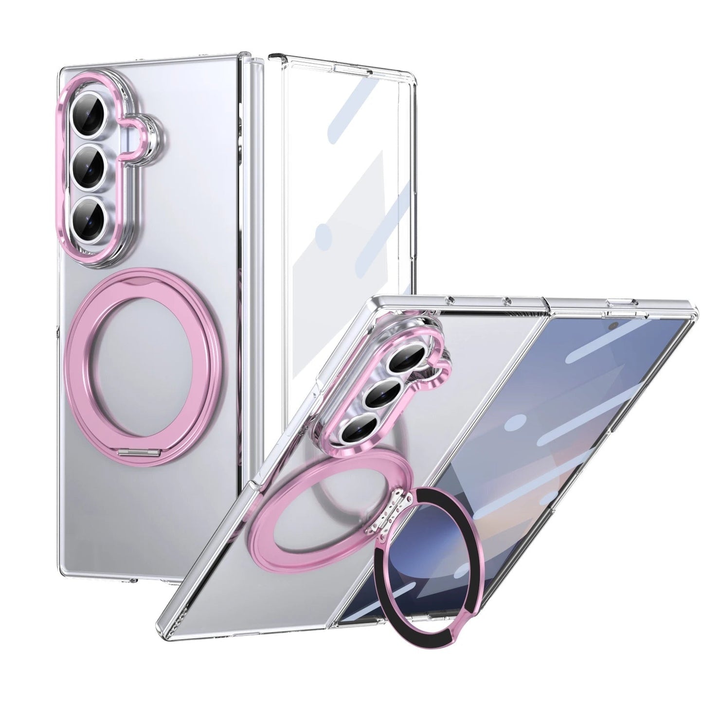 360° Magnetic Clear Ring Holder Case