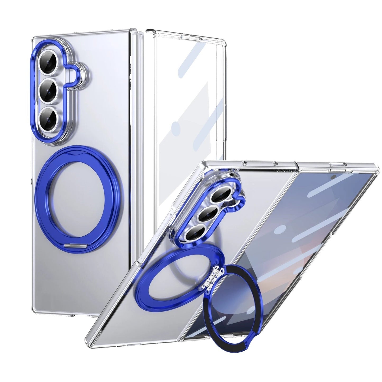 360° Magnetic Clear Ring Holder Case