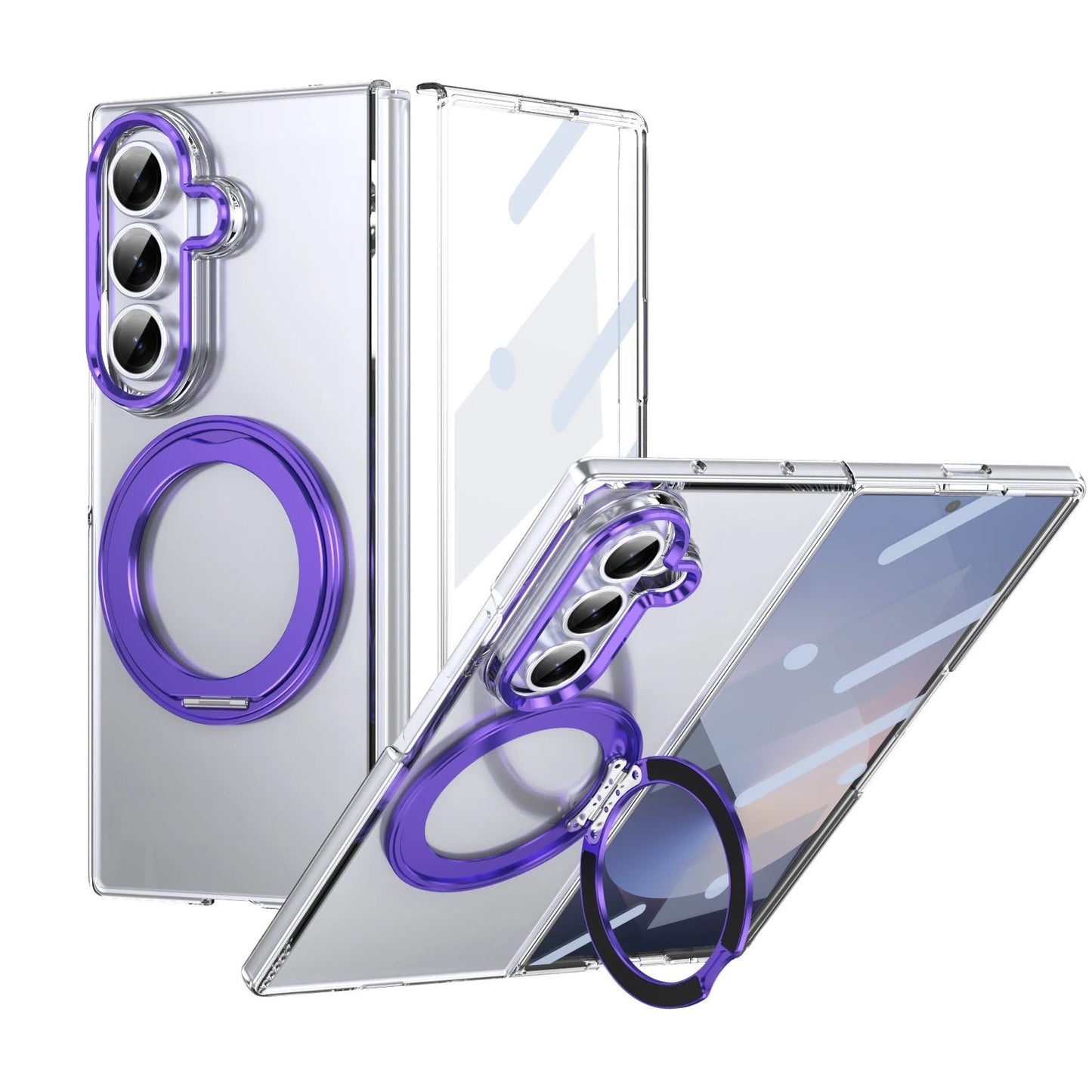 360° Magnetic Clear Ring Holder Case