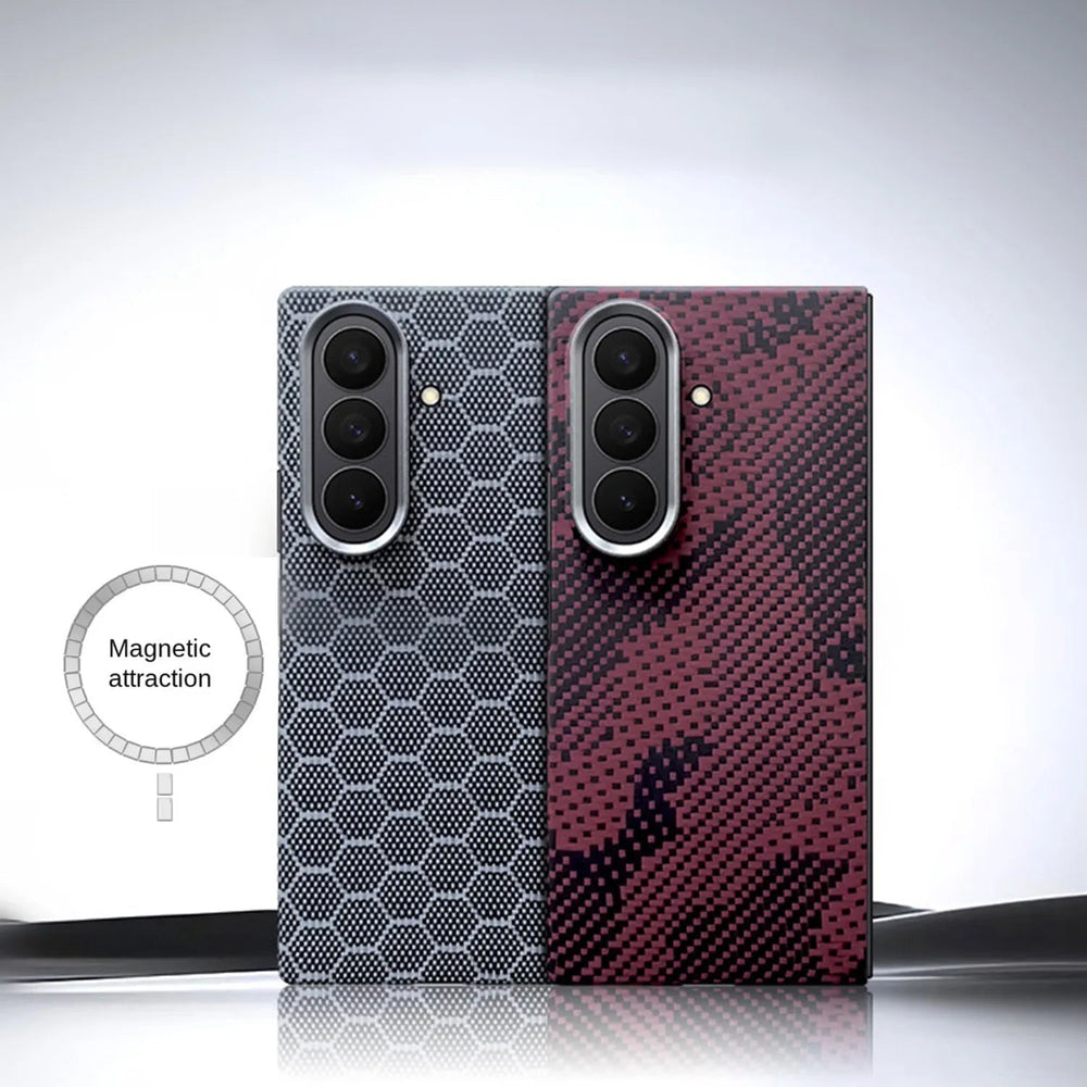 Galaxy Z Fold 7 Aramid Carbon Fiber Double Ring MagSafe Case image 5.jpg