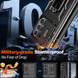Military Grade Case Slide Camera Cover Kickstand