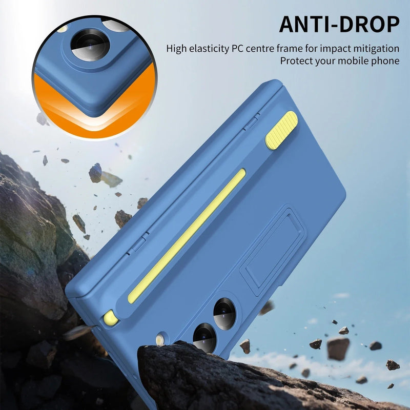 Magnetic Case Hinge Protection Glass Film Pen Slot