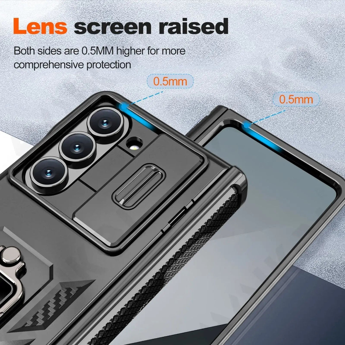 Galaxy Z Fold 7 Military Grade Kickstand Case with Slide Camera Cover image 6.jpg