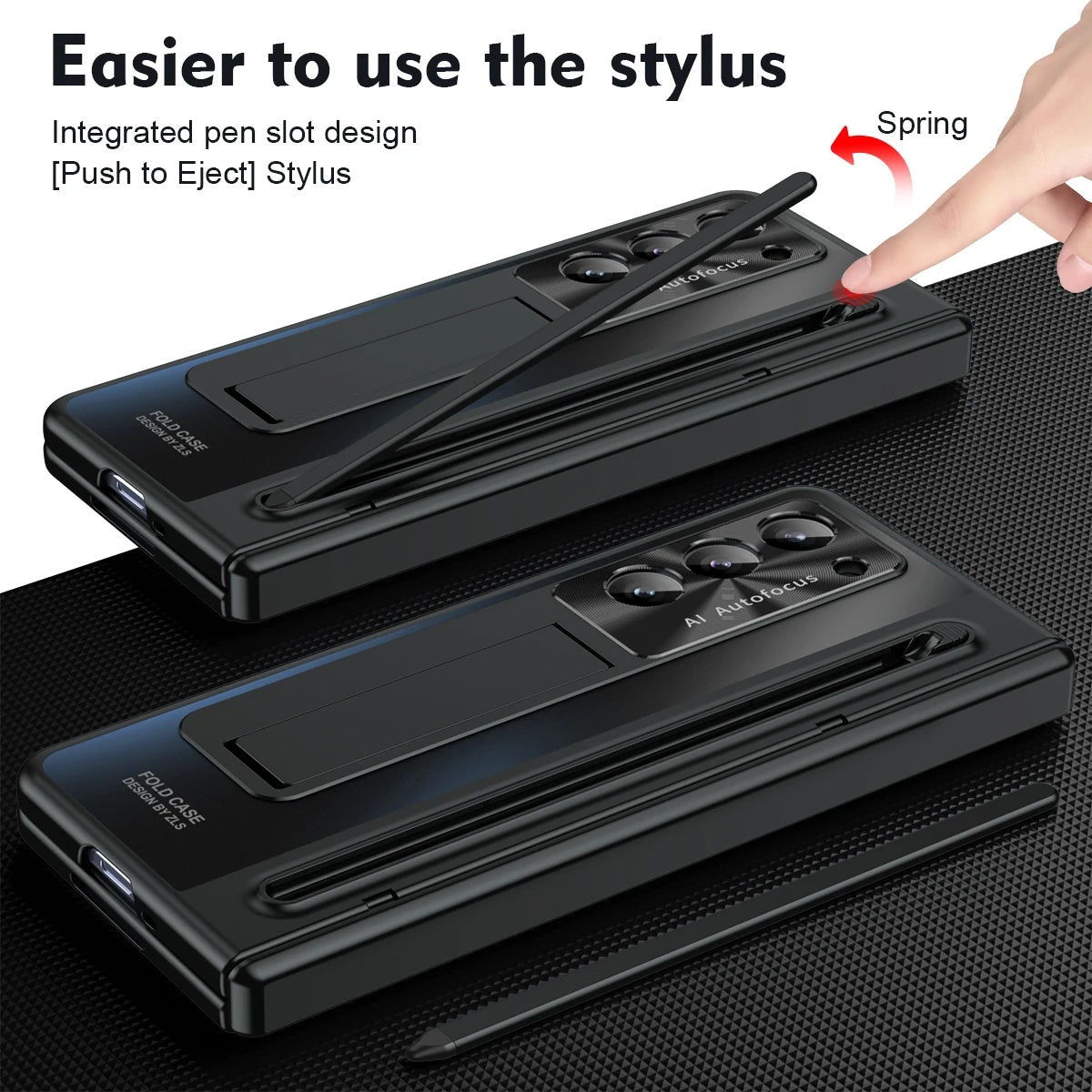 Shockproof Case Hinge Protection Touch Pen Stand