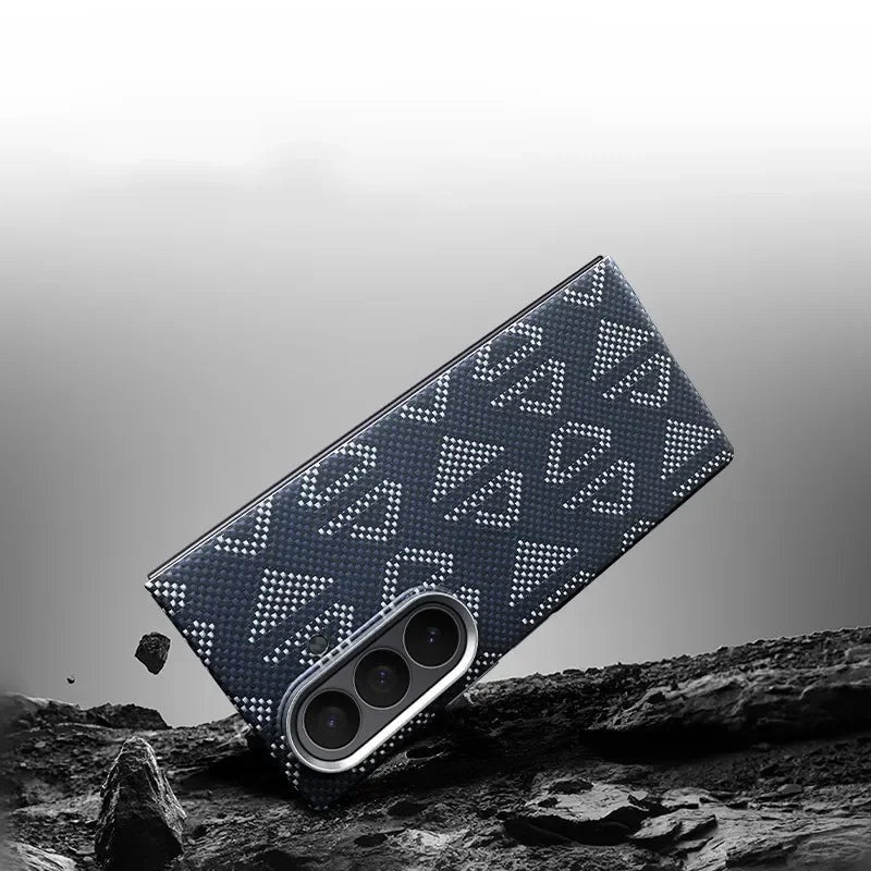 Galaxy Z Fold 7 Aramid Carbon Fiber Double Ring MagSafe Case image 4.jpg