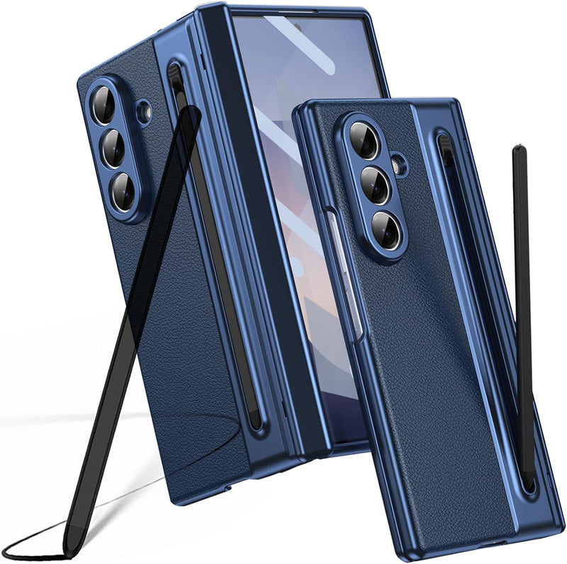 Luxury Leather Case Hinge Protection Pen Slot