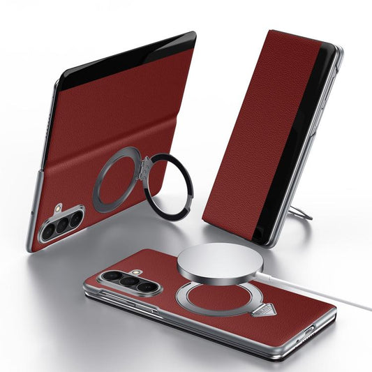 MagSafe Leather Smart View Case with Holder