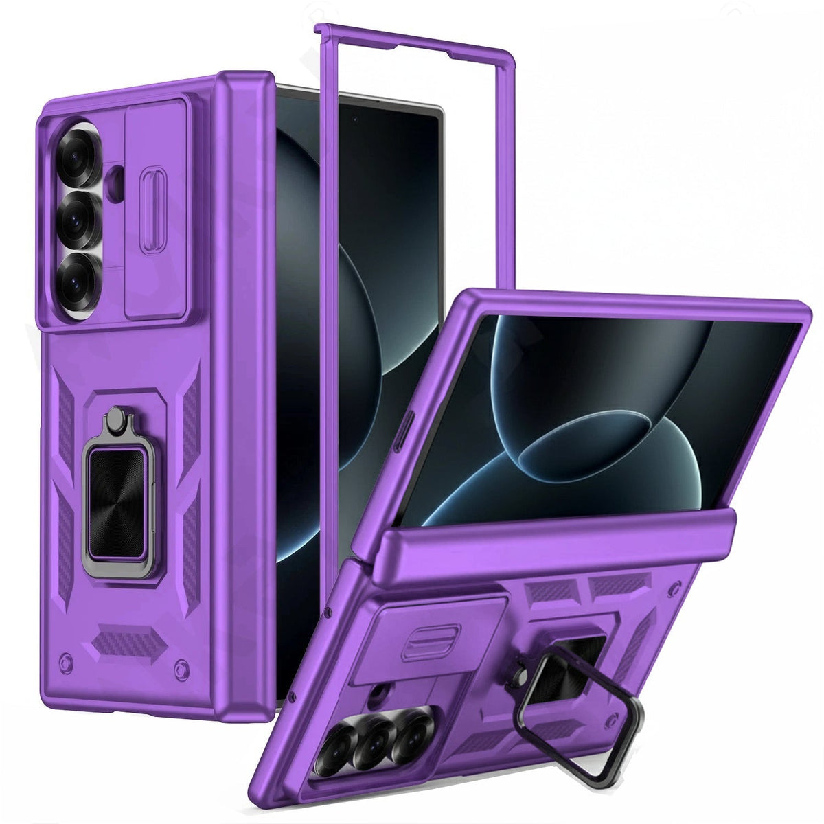 Galaxy Z Fold 7 Military Grade Kickstand Case with Slide Camera Cover image 6.jpg