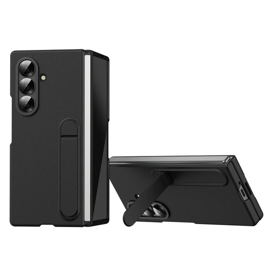 Skin-Friendly Matte Kickstand Metal Lens case