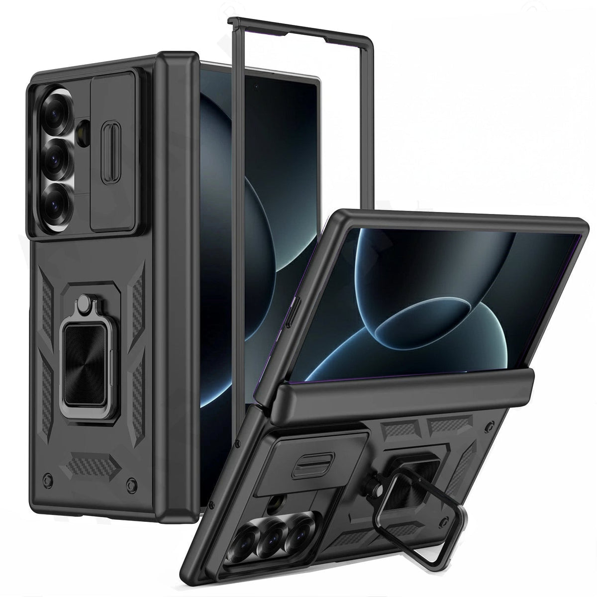 Galaxy Z Fold 7 Military Grade Kickstand Case with Slide Camera Cover image 3.jpg
