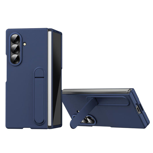 Skin-Friendly Matte Kickstand Metal Lens case