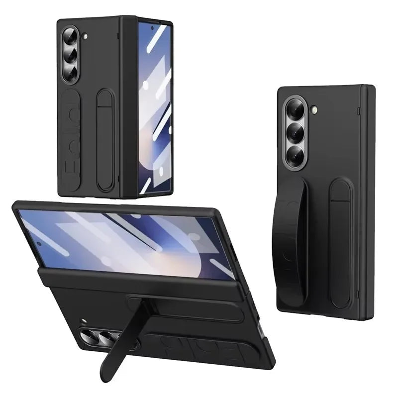 Stand Case with Wristband & Hinge Protection
