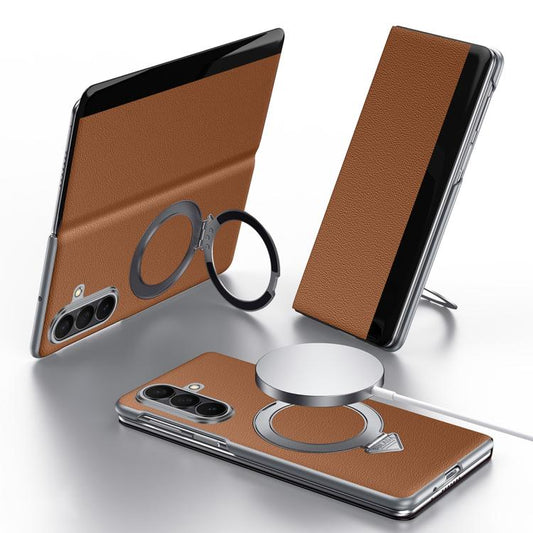 MagSafe Leather Smart View Case with Holder